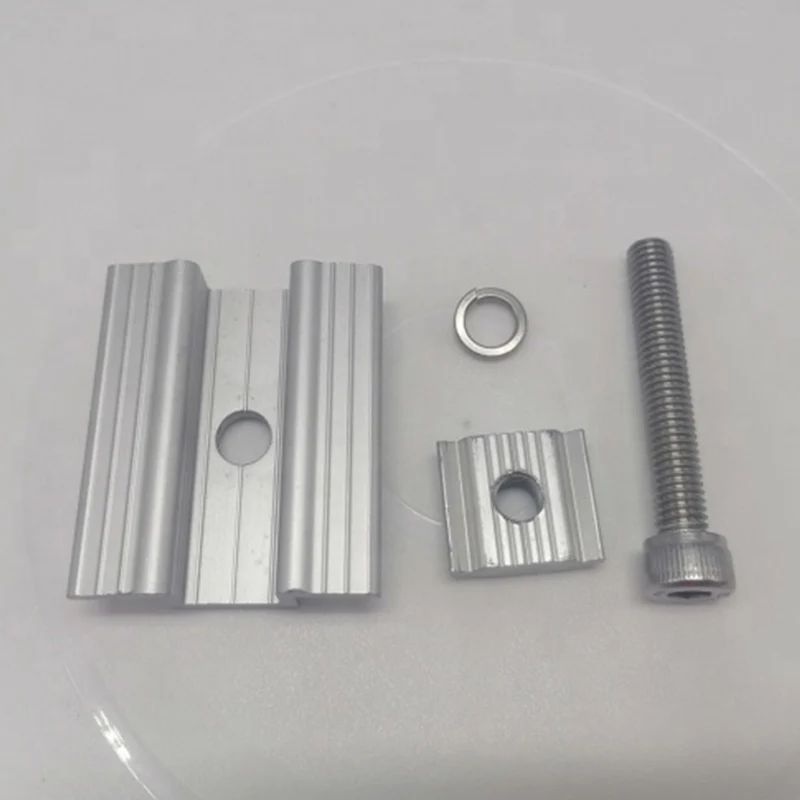 Mid clamp  solar  rail mounting bracket panels solar aluminum solar panel roof mount system