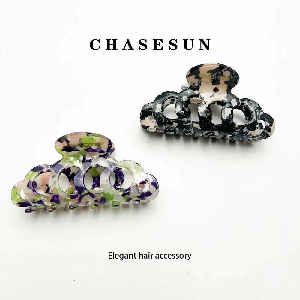 Hollow Out Hair Claw Clip Korean Multicolor Acetate Large Claw Hair Clip