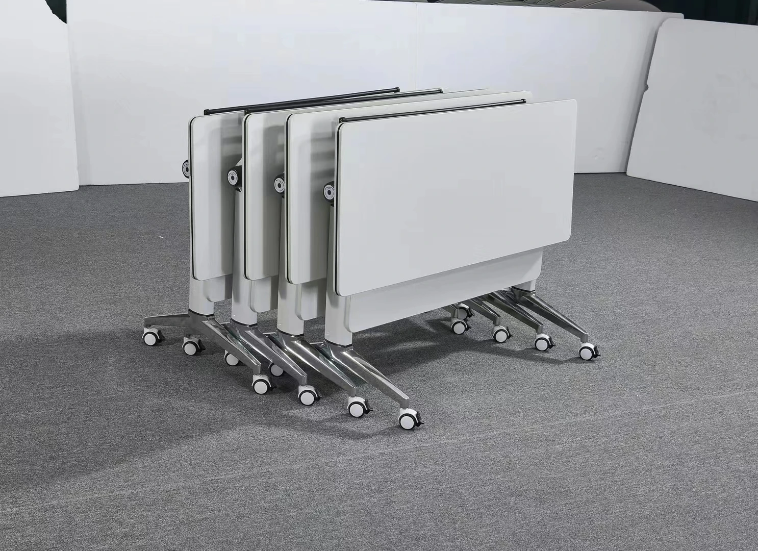 Office Foldable Conference Table Furniture Manufacturers Meeting Training Table Folding Table Desk With Wheels