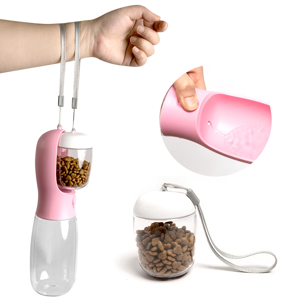 New Design Outdoor Travel Pet Water Food Bottle Dog Water Bottle