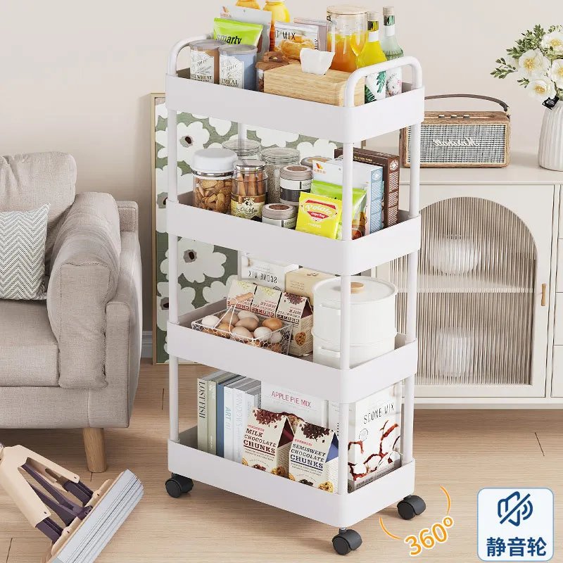Wholesale Movable portable shelf multi-level kitchen floor mobile vegetable basket Kitchen supplies display hollow tray