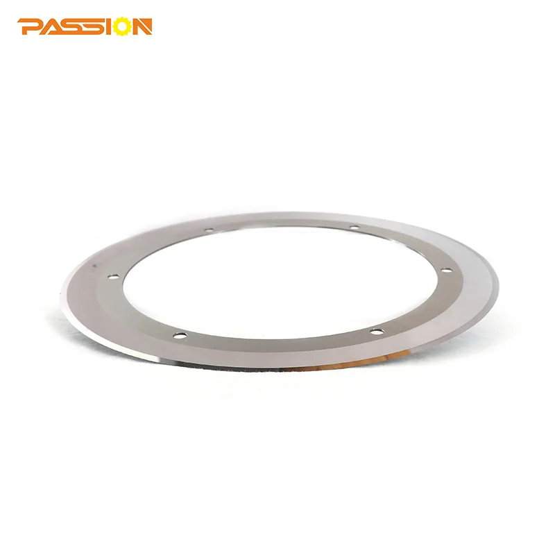 Passion OEM/ODM cuchillas de corte de carton tungsten carbide round blade circular dished slotter knives for corrugated paper