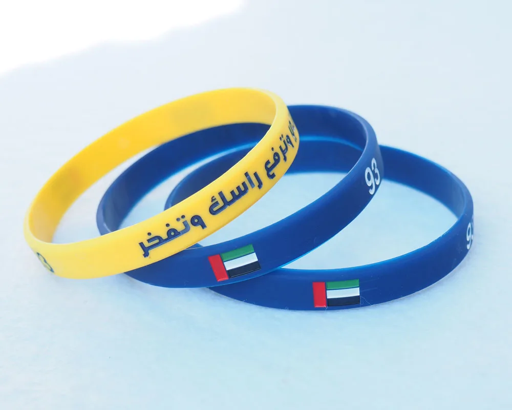 OEM Custom Small Silicone Wristbands Country Flag Bracelets for Souvenir & Gift Purposes