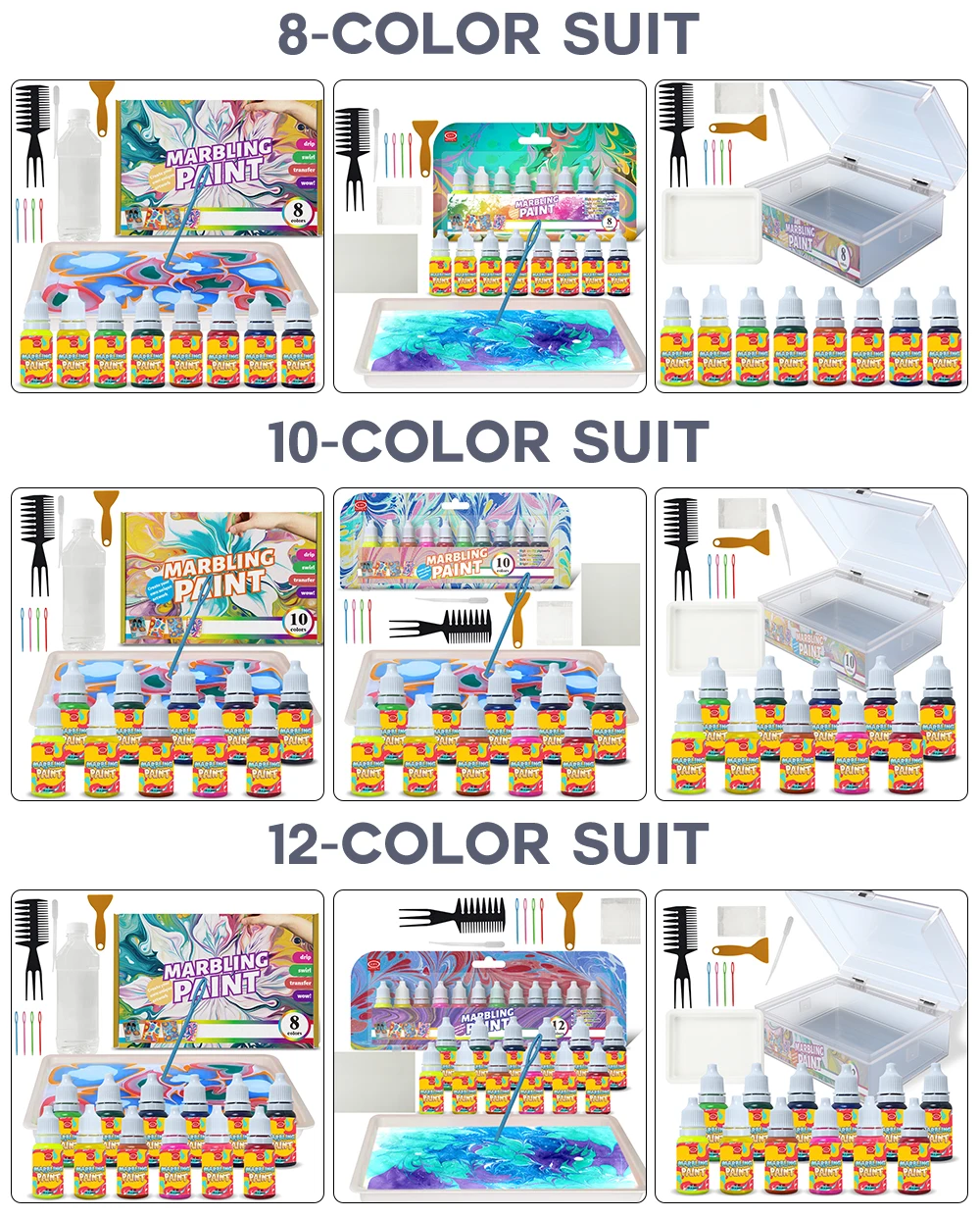 KHY Water Marbling Art Gift Sets Kids Paint