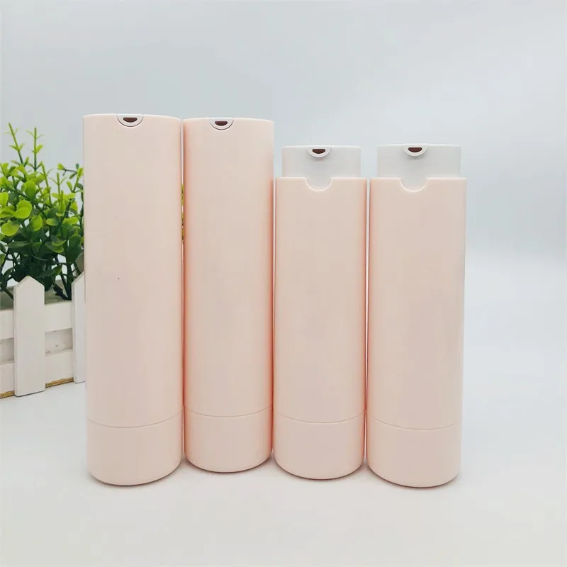 Custom Color New Design Twist Up Empty Refillable Plastic Airless Pump Bottles for Cream and Lotion Cosmetics