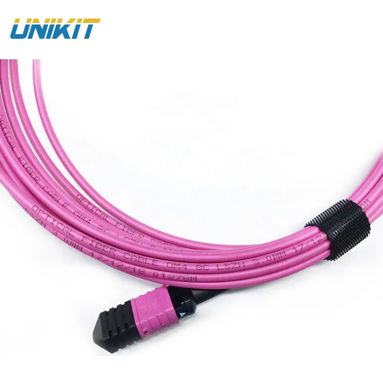 Best Price Low Insertion Loss 1 Meter 12 Cores OM4 MPO Fiber Optic Patch Cord For Data Center MTP MPO Optical Cable Patch Cord