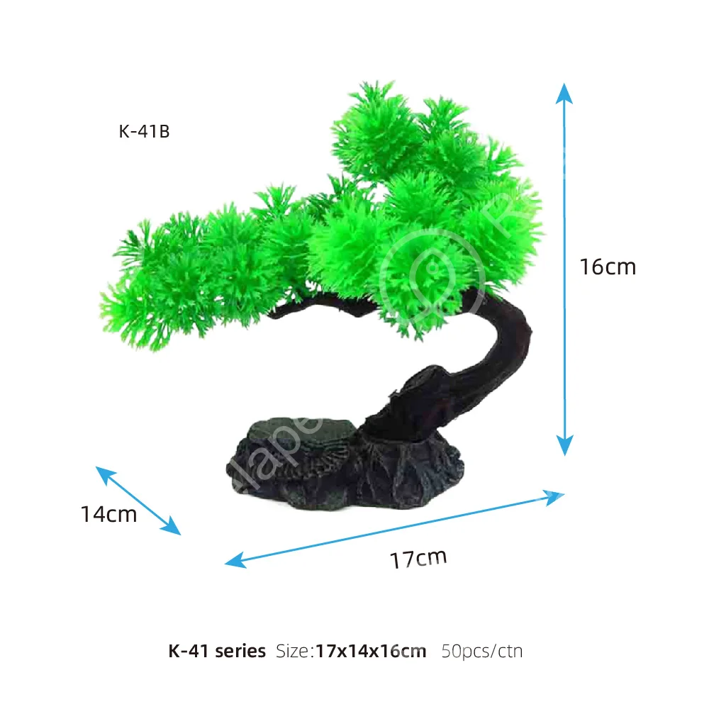 Wholesale Plastic Tree Aquarium Artificial Plastic Plants for Fish Tank Decoration Aquarium Accessories De Plantas Acuario