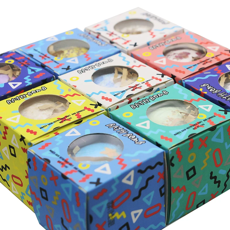 Muran Private package Label Bath Salt Balls Colorful  supplies Bombs Gift Set Organic Vegan Magnesium Bath Bombs Sst