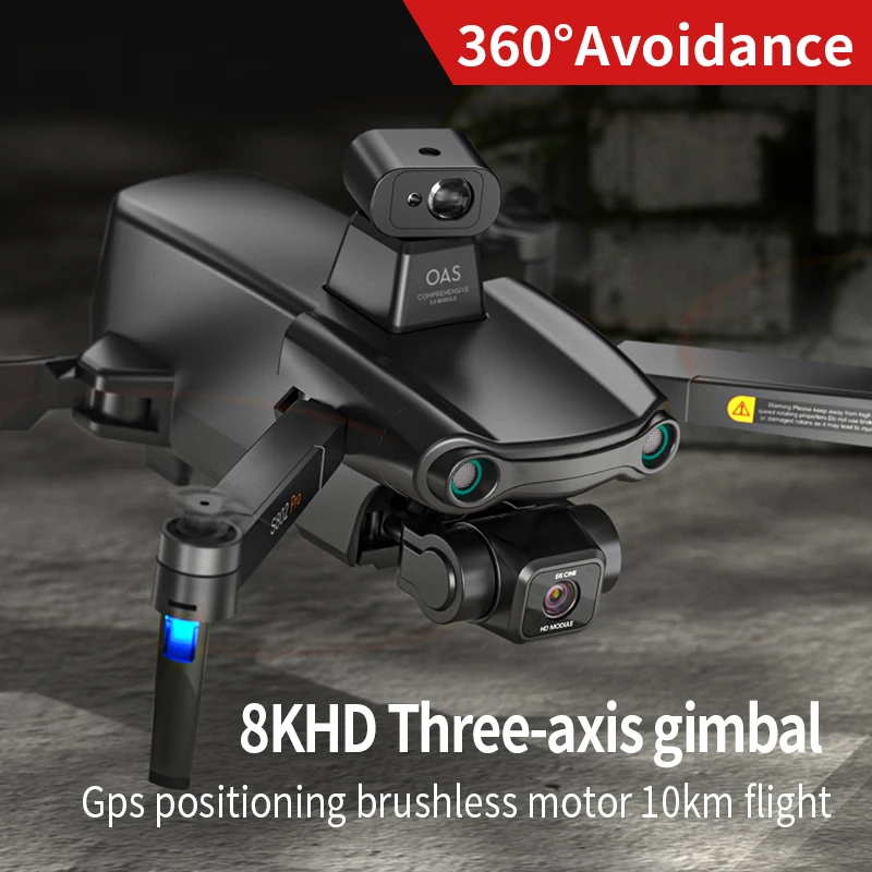 S802 Long Distance Remote Control Quadcopter Follow Me Gesture Photography Video Recording Foldable Drone Toy with Camera & GPS