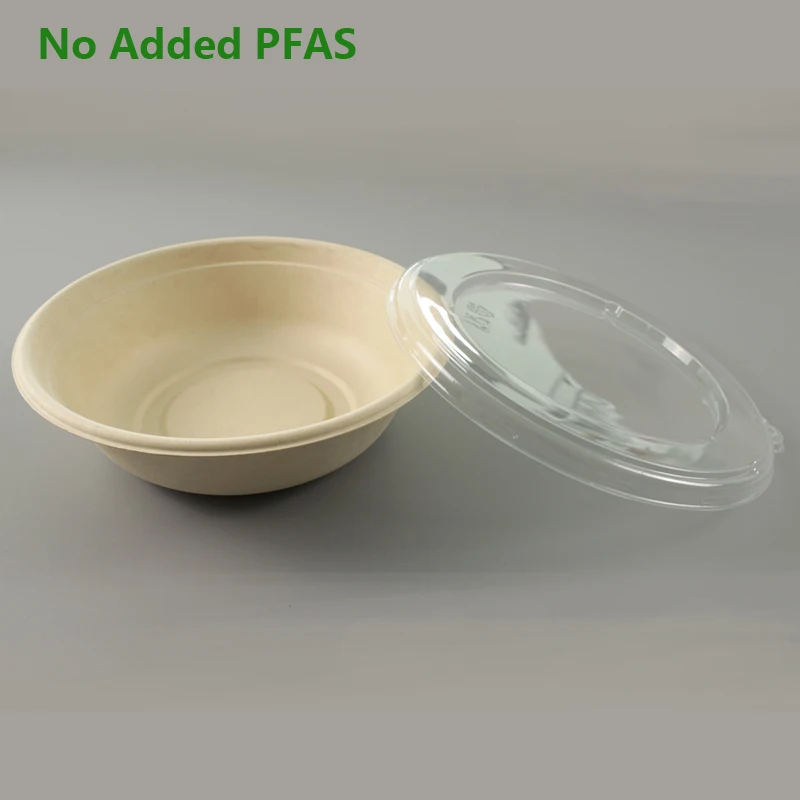 No Added Pfas Custom 30 36Oz Eco-Friendly Sustainable Bagasse Round Rectangular Salad Bowl