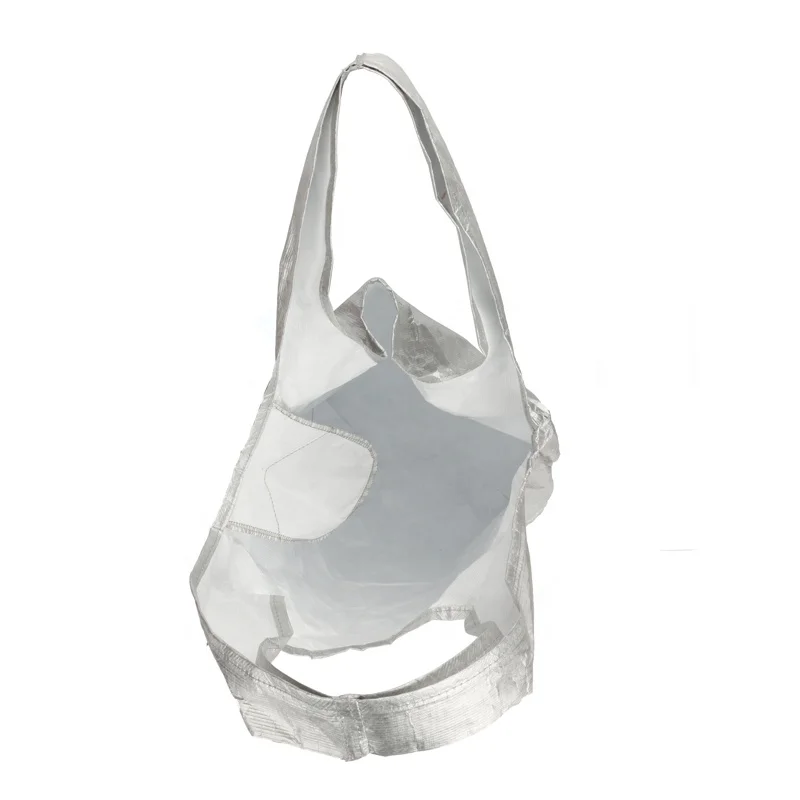 New simple washable tyvek paper handbag lightweight silver tyvek grocery shopping bag coated soft tyvek tote bag