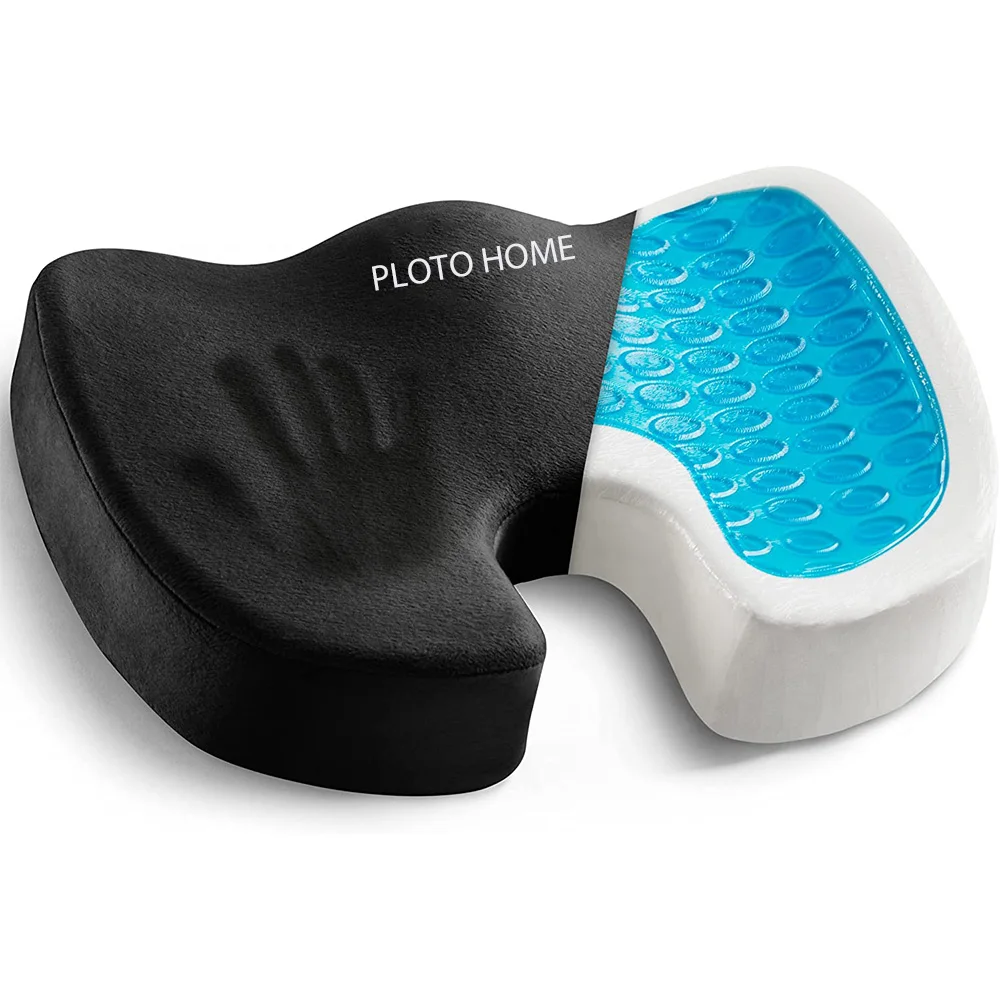 Non-Slip Orthopedic Gel Memory Foam Coccyx Cushion Enhanced Seat Cushion