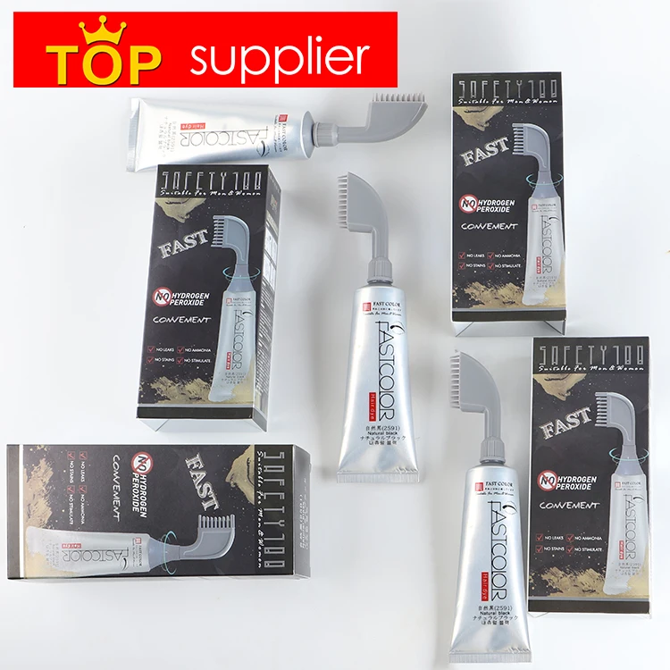 FULLY Factory New Easy FastColor Hair Dye Comb No Ammonia Black Hair Dye