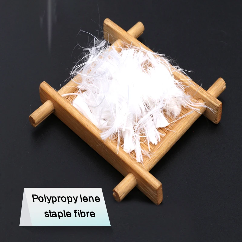 Инженерное 100% полипропиленовое бетонное штапельное волокно 3-12