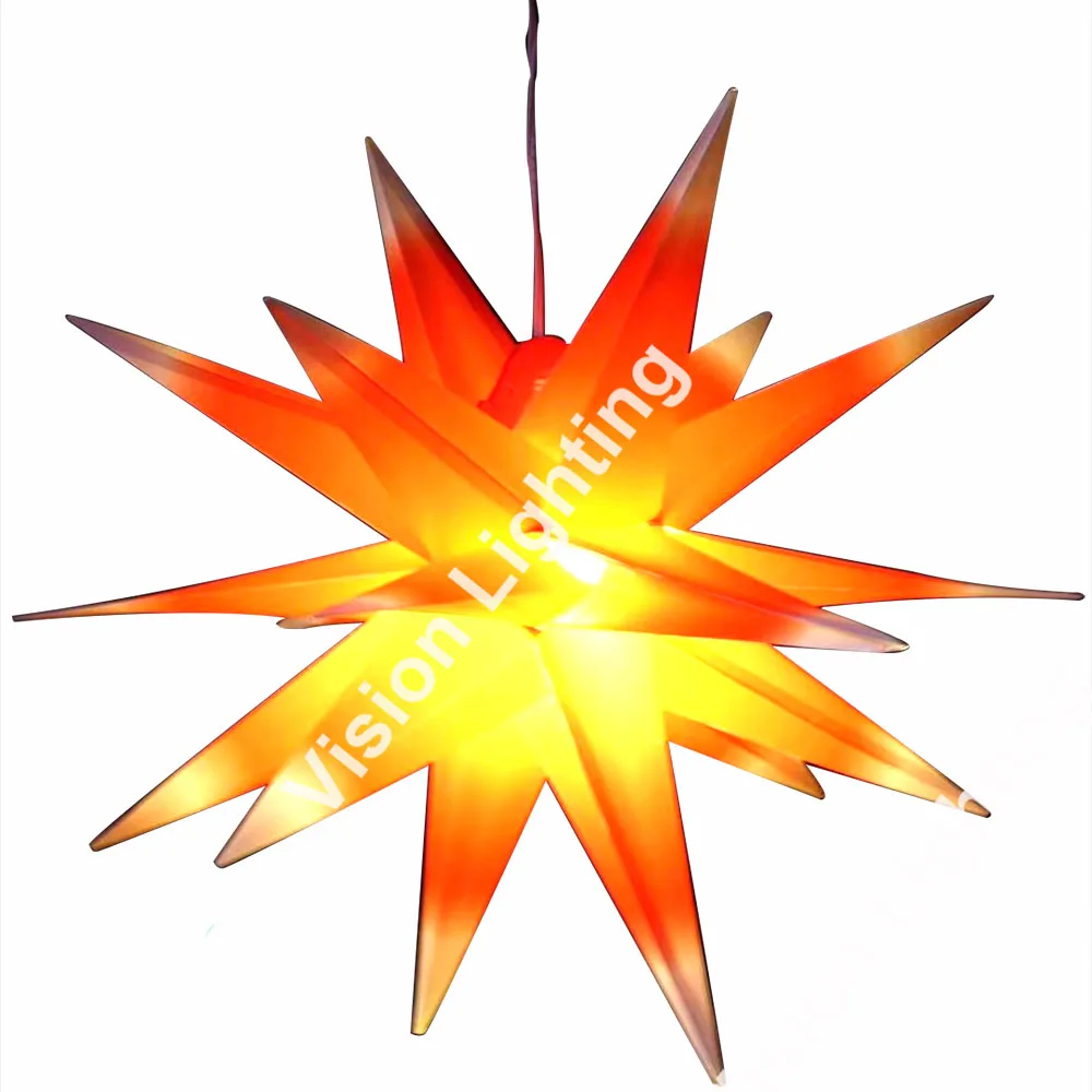 3D Sculpture Outdoor IP44 wedding led Christmas decoration star motif paper lanterns