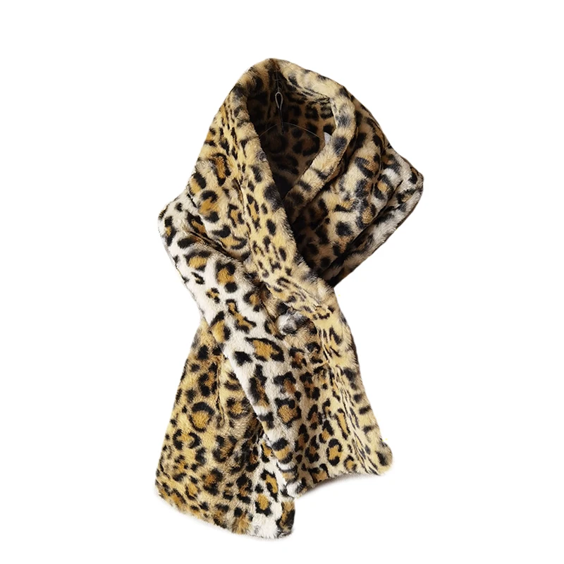 fashion winter short style lady fur scarf  Fake Rex rabbit fur print scarf
