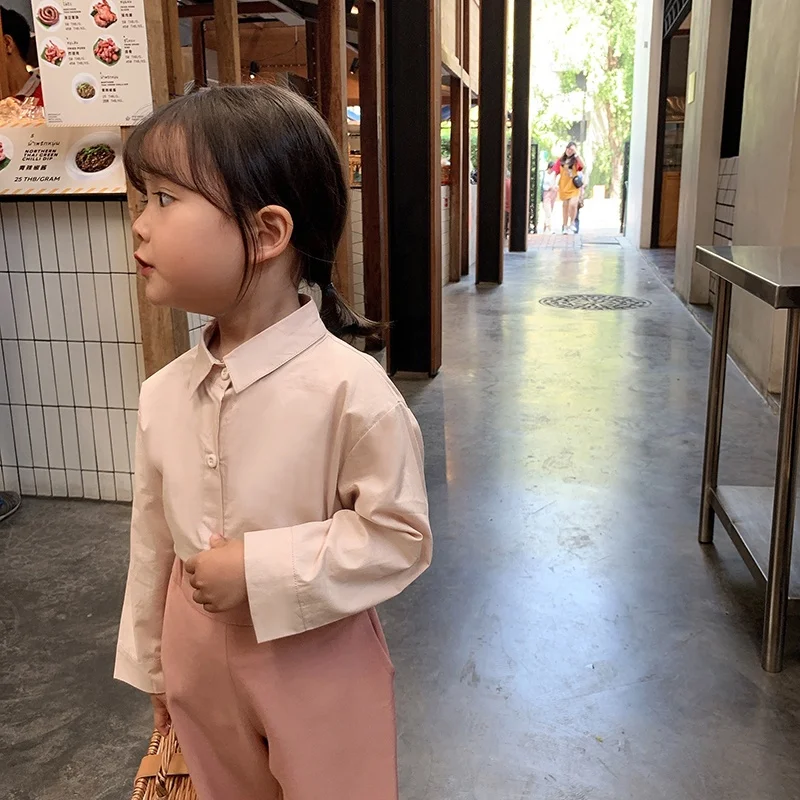 custom Korean style fashion top spring RTS  child blouse kids girl long sleeve shirt