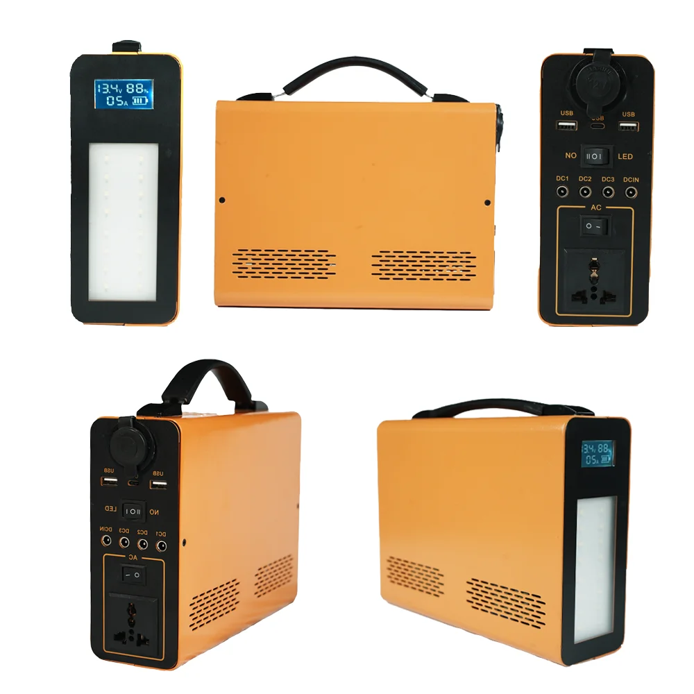 200W 220V LED Portable Power Station DC/Ac charging Solar Generators cigarette lighter For Outdoor