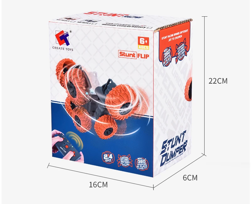 LEHOO Create RC Mini Car 8034 Remote Control Off Road 4WD 2.4G Rotating 360 Degree 2.4G Mini RC Stunt Car