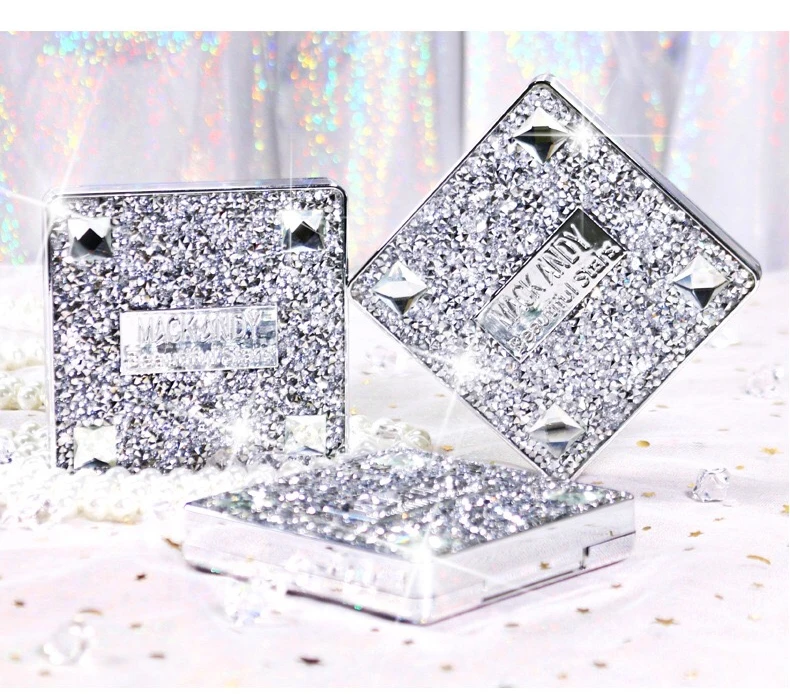 New 9Colors Eyeshadow Palette With Diamond Box Custom Glitter Eyeshadow Palette Private Label Maquillage Makeup Vegan Cosmetics