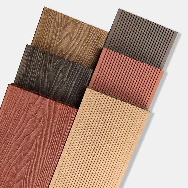 140*25mm groove Land flooring durable wpc composite decking materials highlighted embossed Terrace floor for outdoor