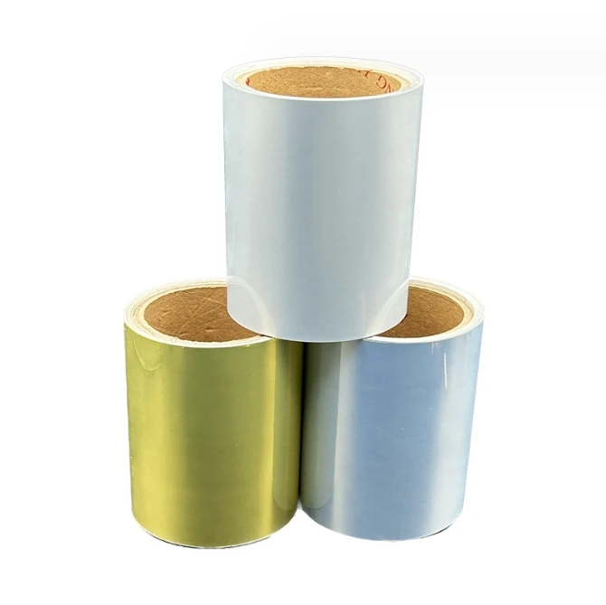 Thermal printing PET film self-adhesive material label coil thermal film without ribbon wholesale label paper jumbo roll