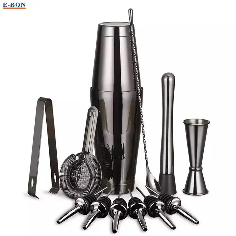 Luxury Style Stainless Steel Accesorios Bar Bar Tong Accesorios Bar Cocktail Shaker Bartender Kit Barware Tools