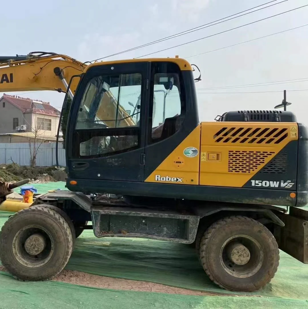 Good Working Used Hyundai 150WVS Wheel Excavator Korean Excavators Second Hand for Sale