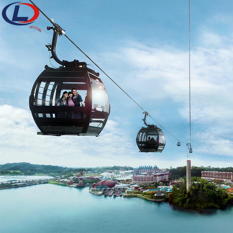 Circulating Fixed Grip Four Persons Cabin Ropeway Cableway Cable Car