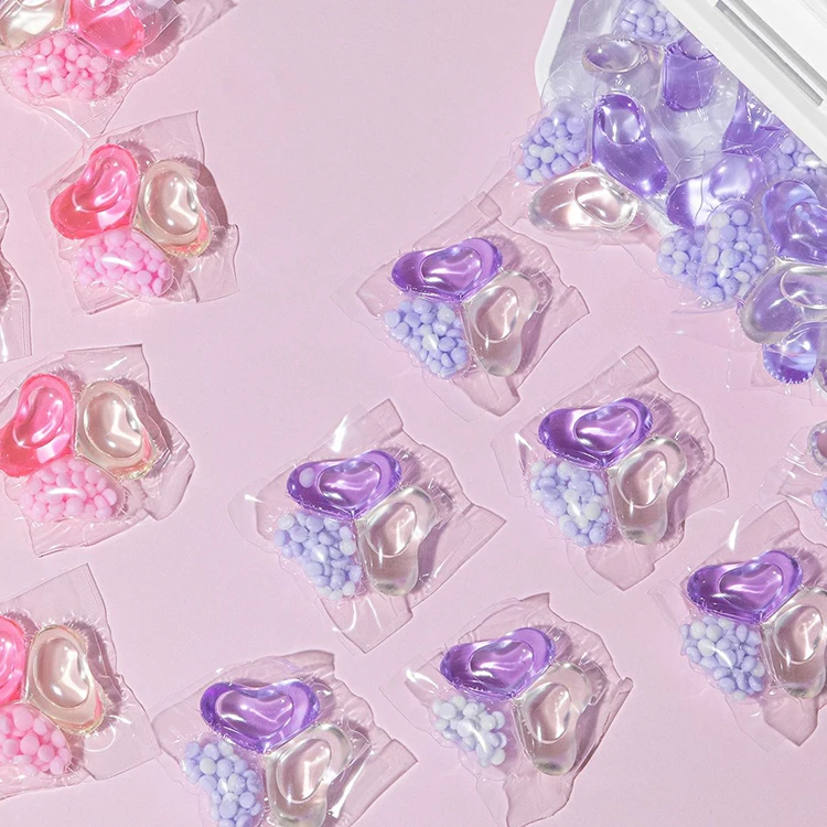 Laundry beads detergent scent booster laundry pods container washing soap pods capsules manufacture odm oem