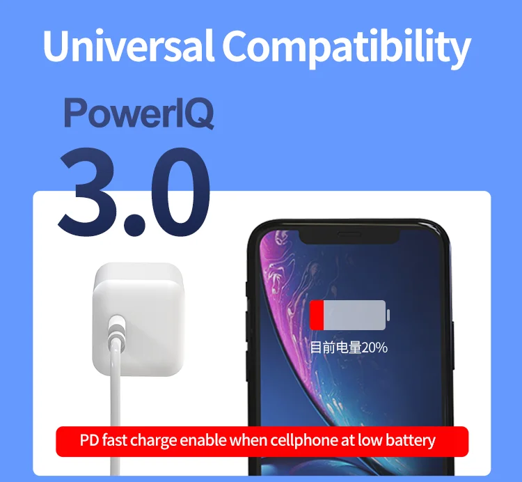 Хорошая-она 20 Вт USB C power bank адаптером PD для мобильного телефона зарядное устройство быстрой зарядки портативное iphone apple