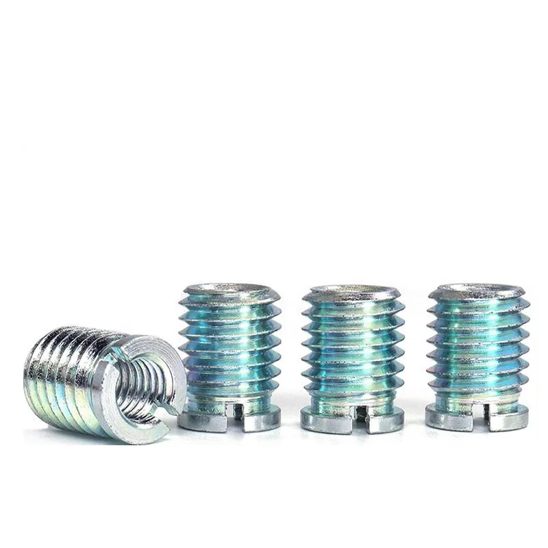 Flanged High Strength Carbon Steel Galvanized Insert Nut Stainless SS304 Slotted Self-tapping Threaded Inserts
