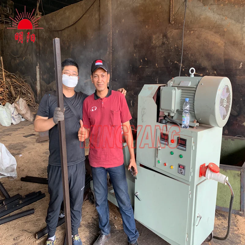 Screw Press Small Corn Stalk Cow Dung Charcoal Biomass Wood Sawdust Briquettes Making Machine