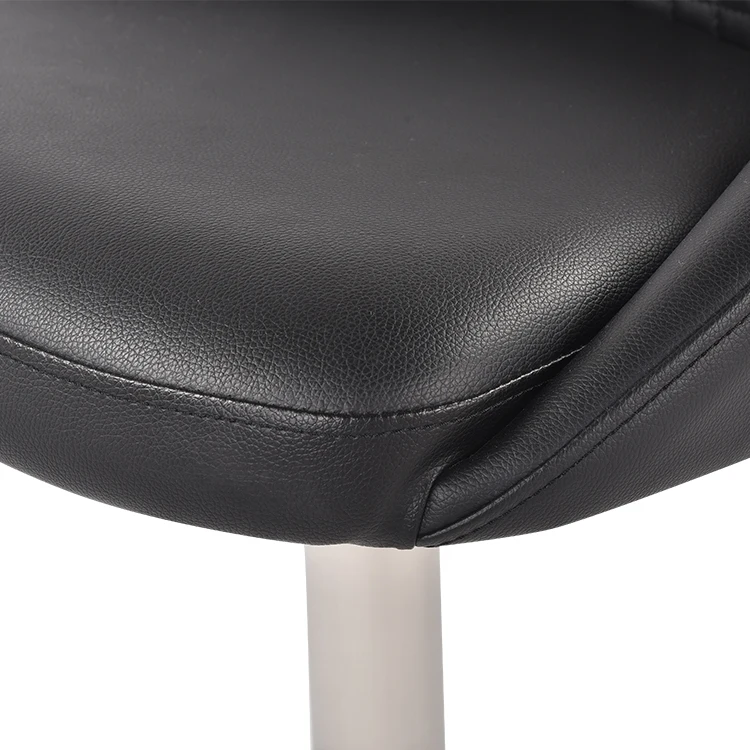 Stainless steel brushes Gas Lift 260mm Luxury bar stool chair