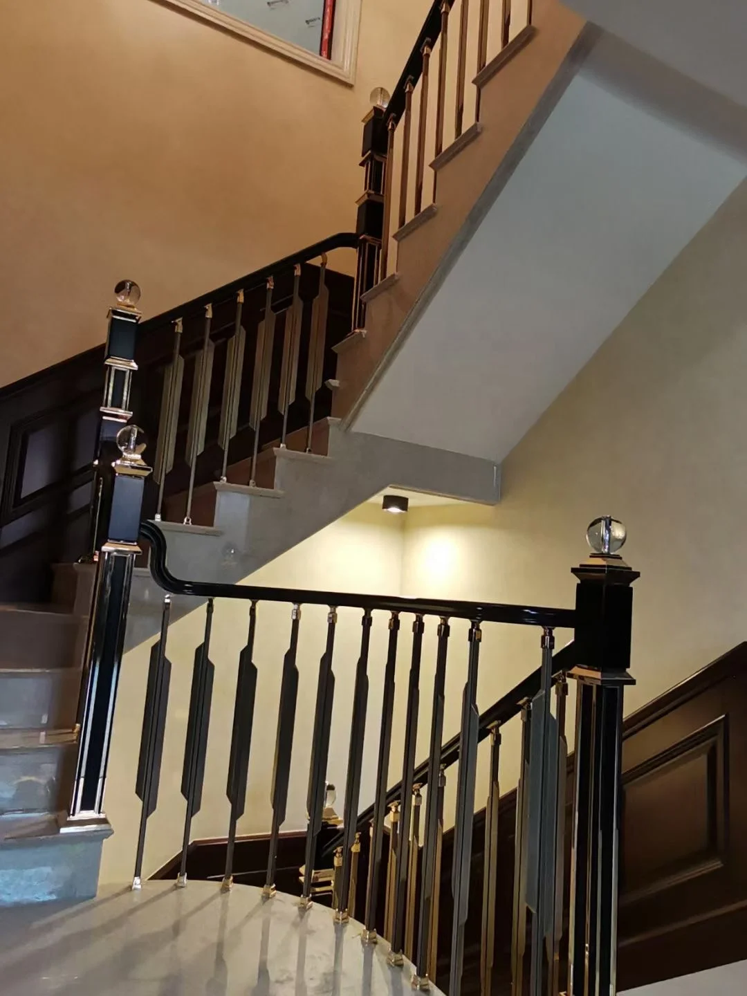 Modern Minimalist Floor Mounted Luxury House Decorative Stair Handrail And Balustrade Design