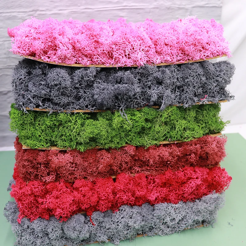 Factory Wholesale Interior Decoration Office Green Wall Panels Reindeer Preserved Moss