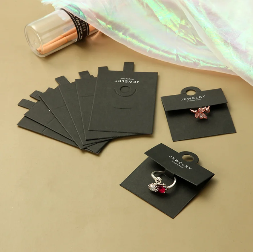 Customize Paper Jewelry Display Card Holder Cardboard Hanging Jewelry Card For Hoop Earring