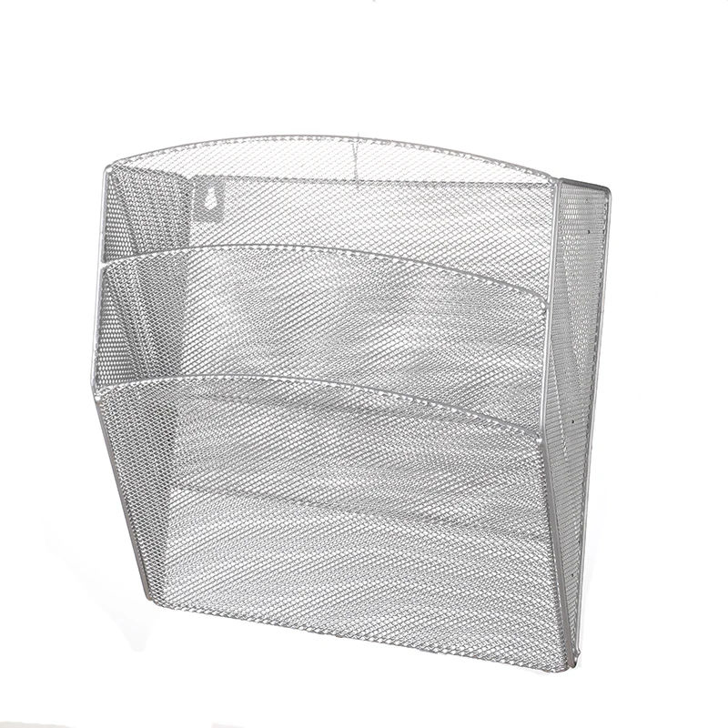 Mutil-function Hanging Wall Mount Mounted Office School Metal Mesh Magazine File Organizer