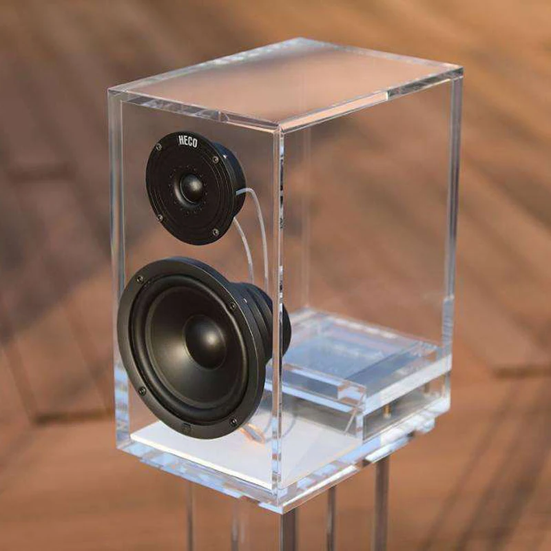 Прозрачный акриловый корпус динамика ODM/OEM Perspex Lucite футляр для корпуса сабвуфера