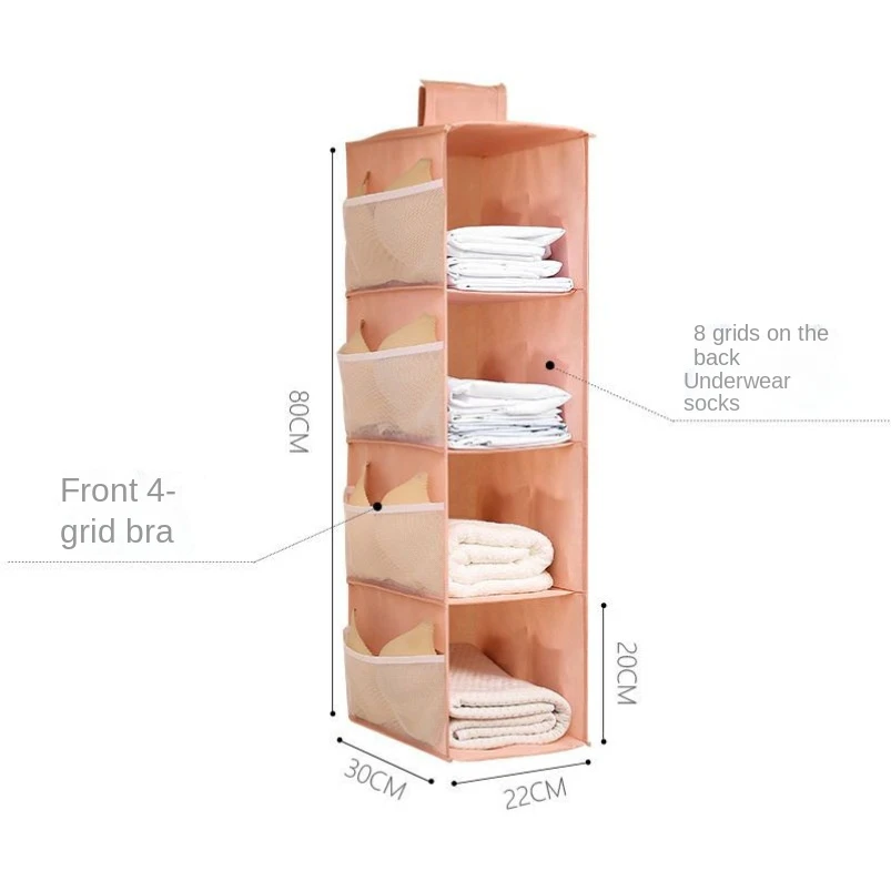 New Underwear Storage Bag Double-sided Multifunctional Hanging Wardrobe Panties Socks Bra Bag Storage Hanging Bag