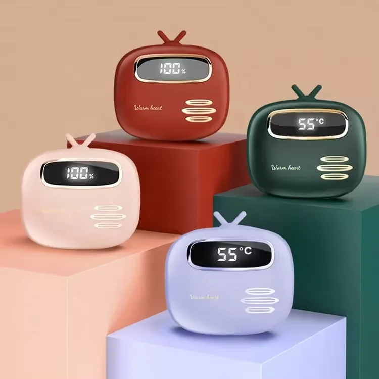 2024 New Trending Hand Warmer Power Station 2 in 1 USB Portable Mini Digital Display Gifts Power Banks