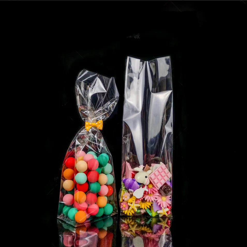 Clear Opp Plastic Cello Gift Bag Block Bottom Bag Supplier