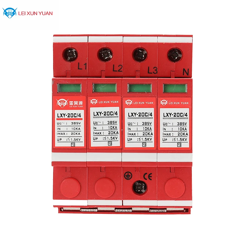 Spd Device 40ka Three-phase Power Supply Lightning Protection Module Surge Protector