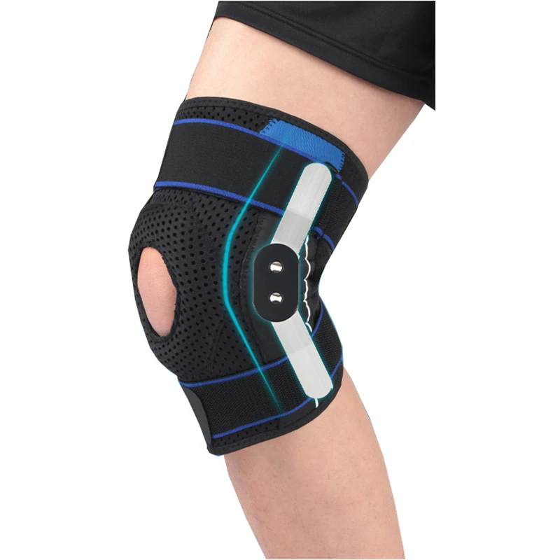 2022 New Metal Spring Stabilizers Joint Open Patella Lifting Power Tight Knee Brace Pads