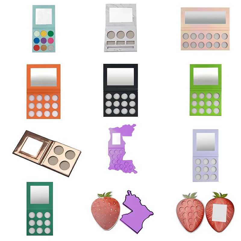 OEM макияж любой формы палитра теней для век частная этикетка пользовательская