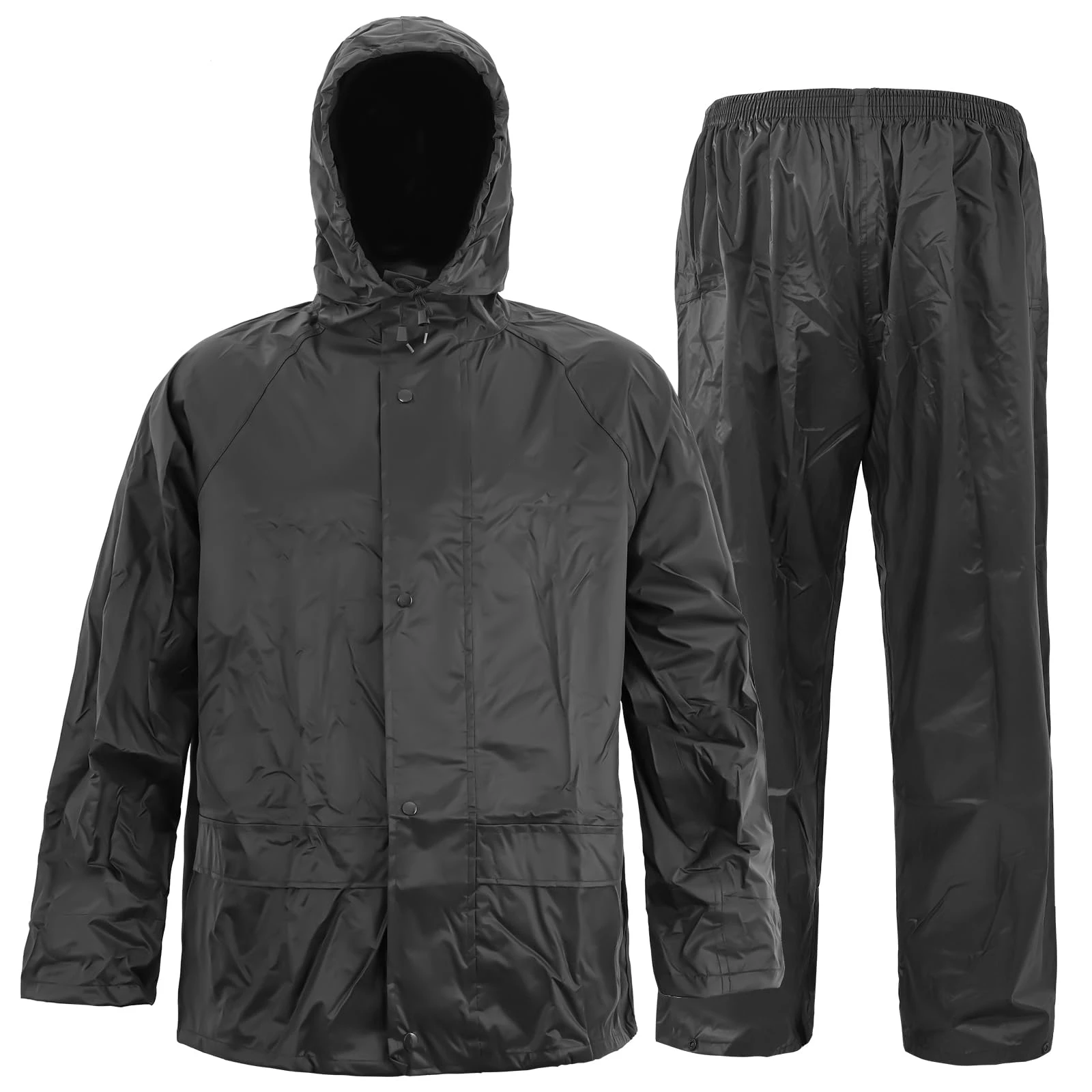 Xianghong Rain Suit Jacket& Trouser,Trench Rain Suits Waterproof,Polyester Lightweight Raincoat with Hooded Zipper for trekking
