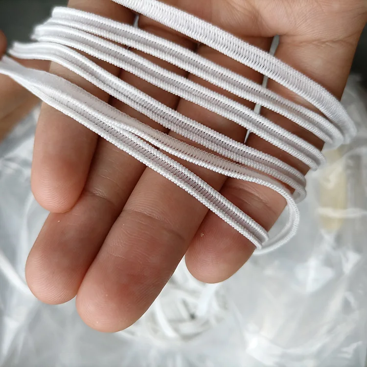 3mm 4mm 5mm Double Elastic Band For Bouffant Cap/Mob Cap/Shower Cap Mask Rope