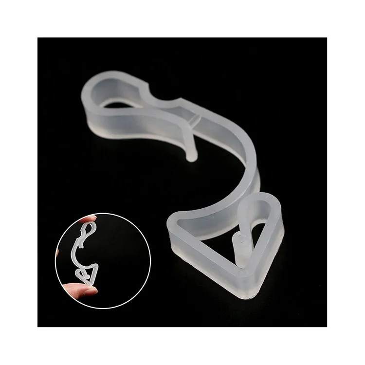 16pcs Christmas Gutter Hook Set Hot Soft Plastic Cable Wire Double Clip Hanger Xmas Ornament Hooks for Xmas Party  Gutter Hook
