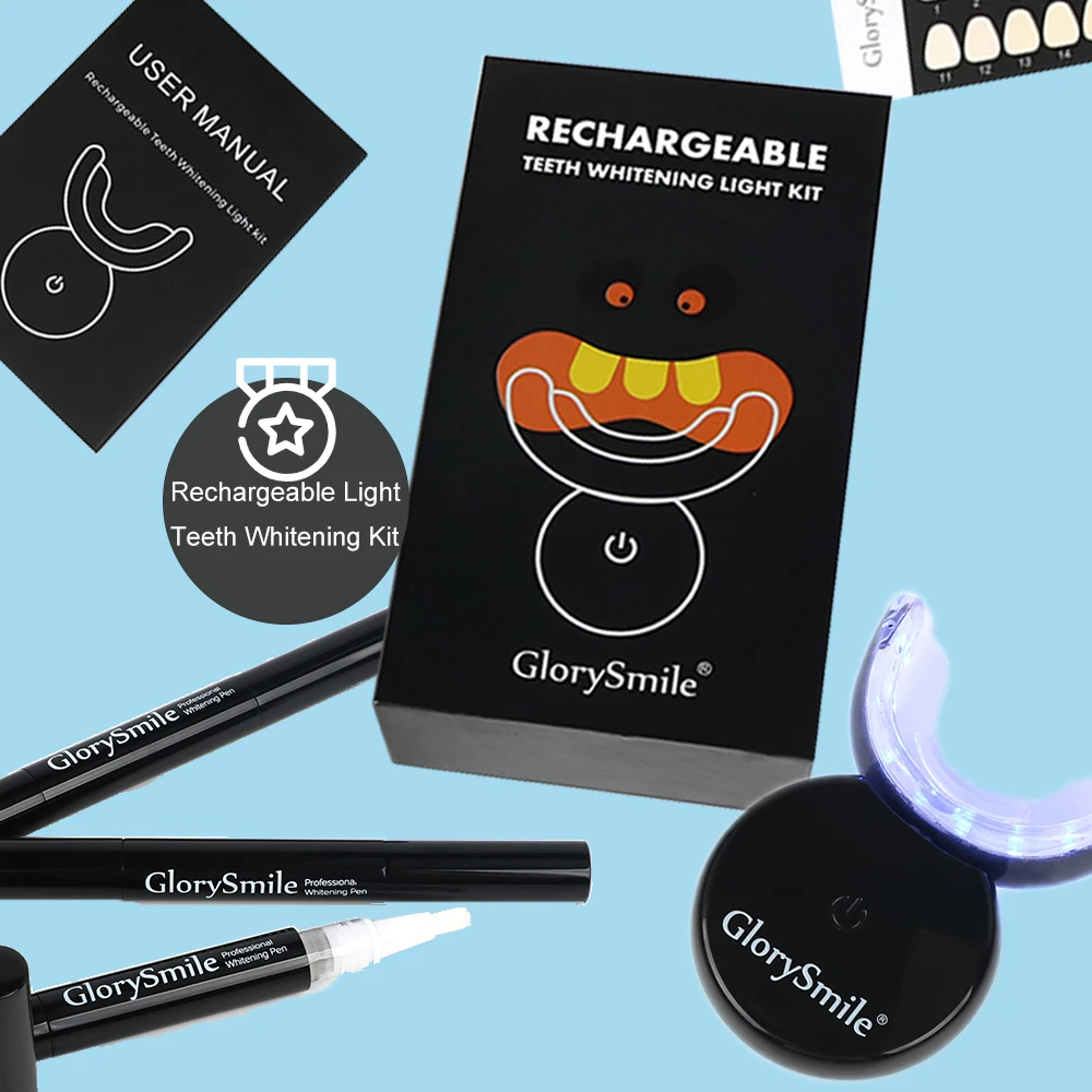No Sensitive Gel Durable Rechargeable Led Light Wireless Teeth Whitening Kit New can be customize
