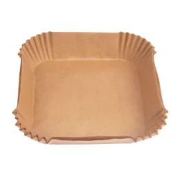 Xieli Factory Price Brown or White Silicone Coated Square Air Fryer Disposable Parchment Paper Liner For Baking Cooking